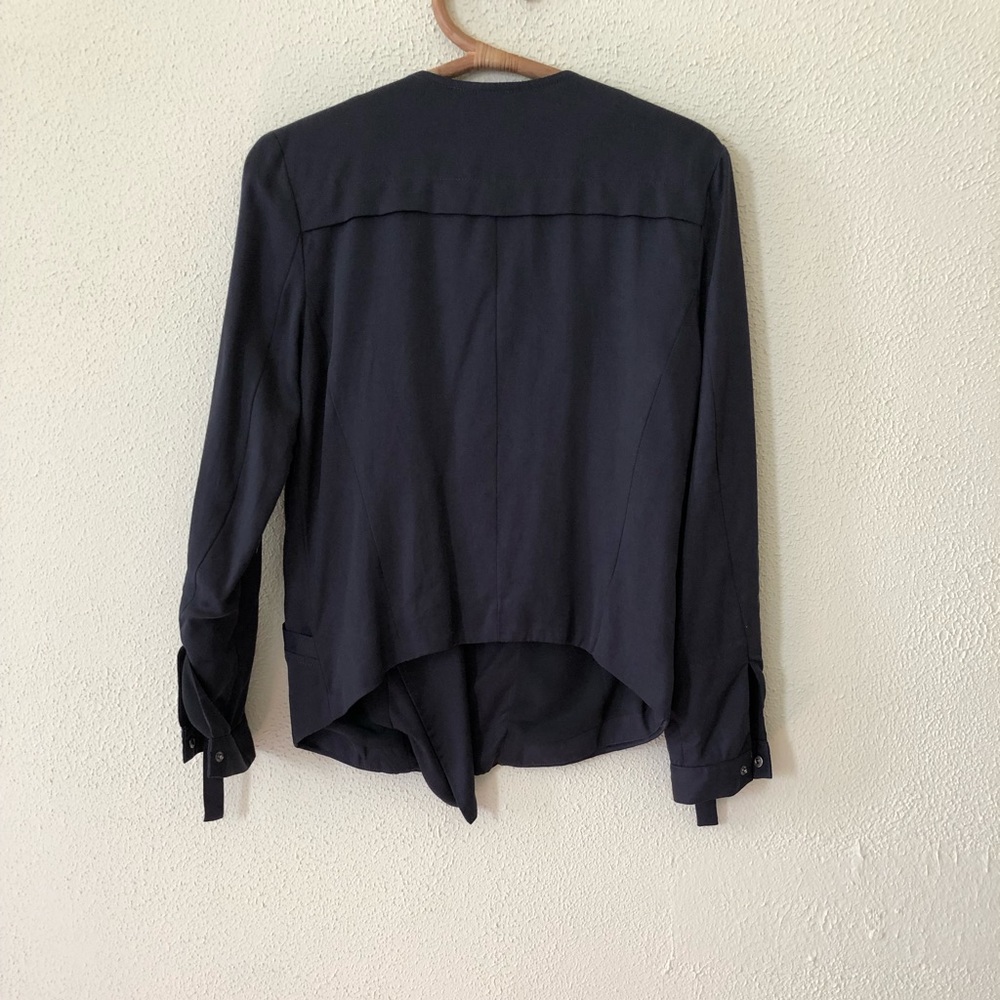 NWOT ASTR Collarless Slouchy Roll Sleeve Jacket XS - Picture 3 of 3